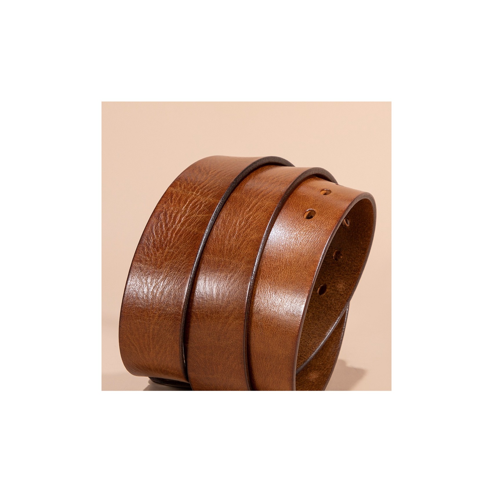 Мужской кожаный ремень Brandon светло-коричневый