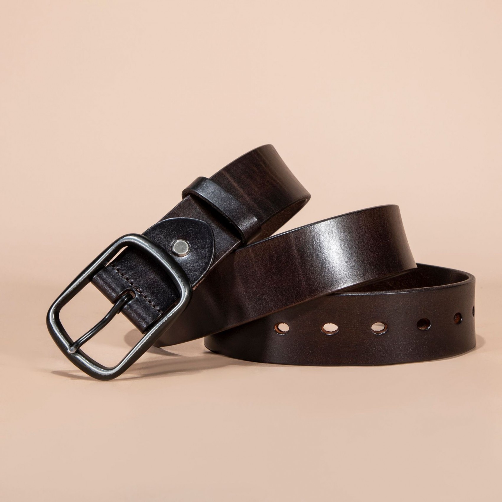 Чоловічий шкіряний ремінь Brandon темно-коричневий