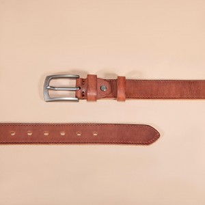 Чоловічий шкіряний ремінь Harvey світло-коричневий