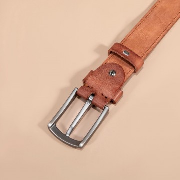 Мужской кожаный ремень Harvey светло-коричневый фото