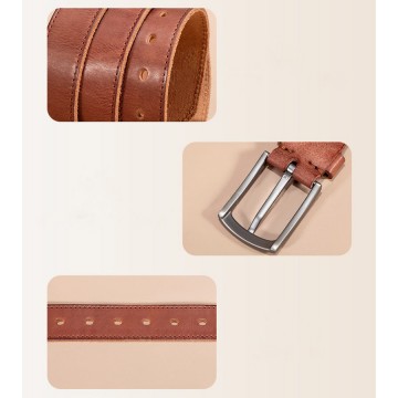 Чоловічий шкіряний ремінь Harvey світло-коричневий фото