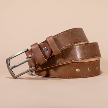 Чоловічий шкіряний ремінь Harvey коричневий фото