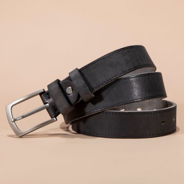 Мужской кожаный ремень Harvey черный фото