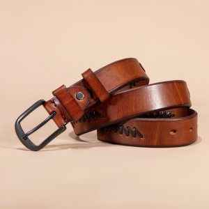 Мужской кожаный ремень Walter светло-коричневый