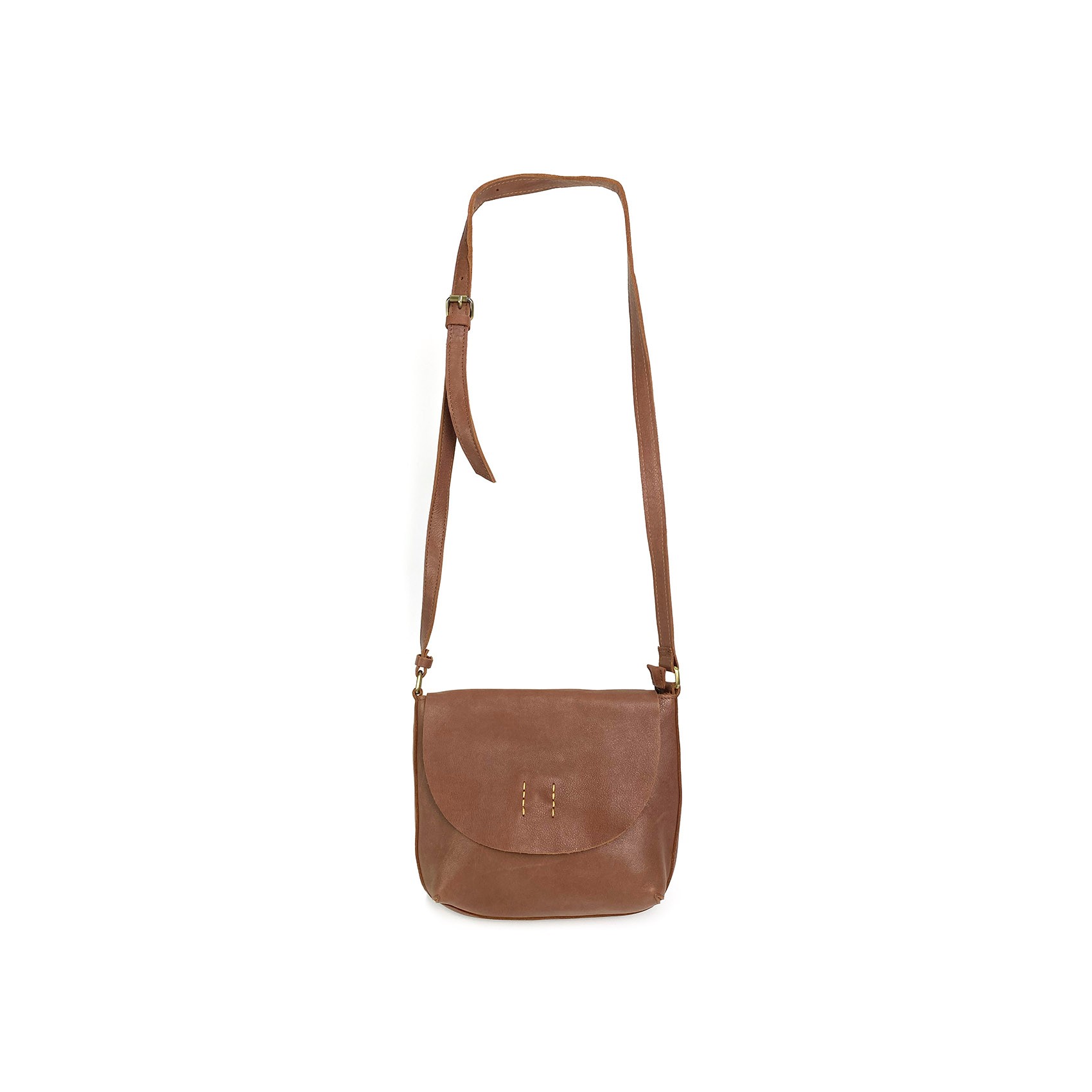 Женская кожаная сумка через плечо Marion коричневая