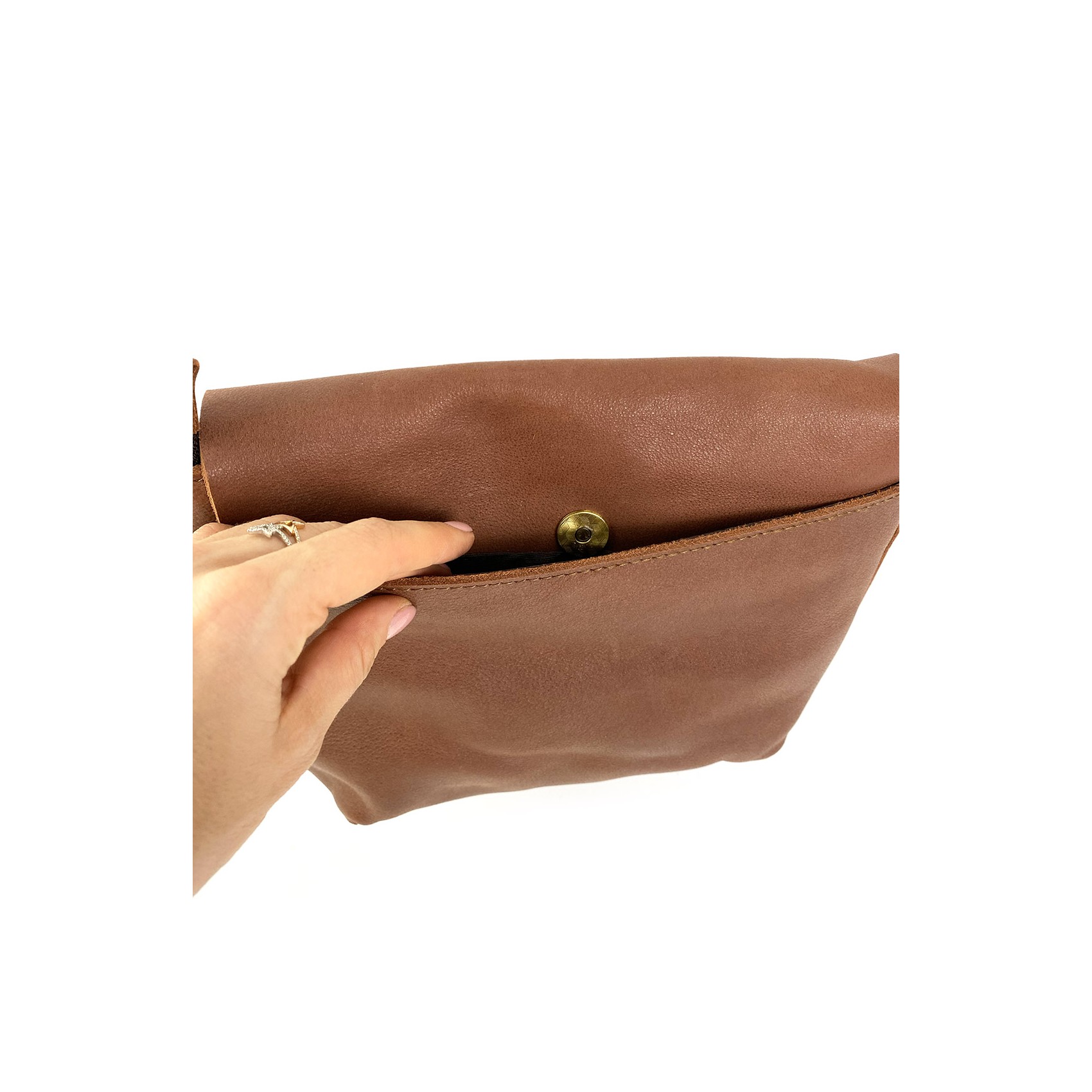 Жіноча шкіряна сумка через плече Marion коричнева