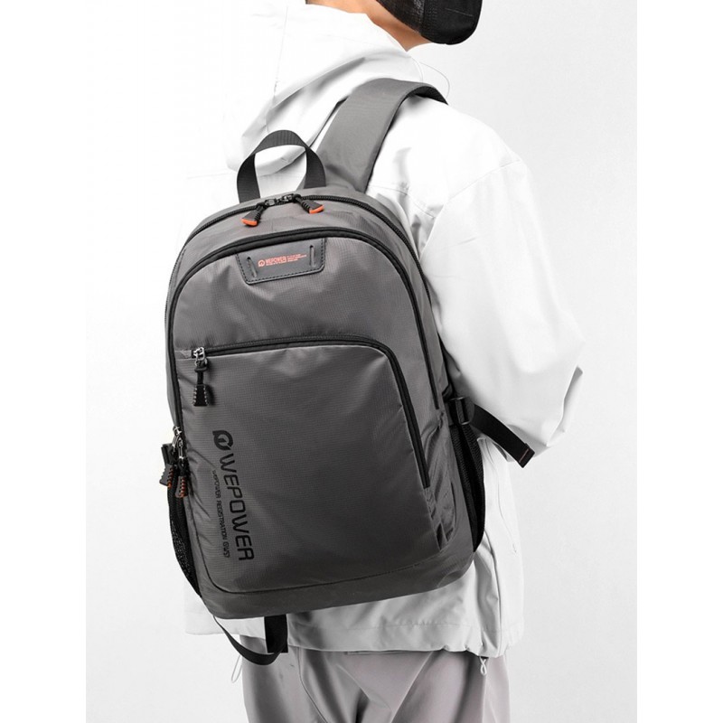 Чоловічий рюкзак для ноутбука WePower сірий - 3 фото