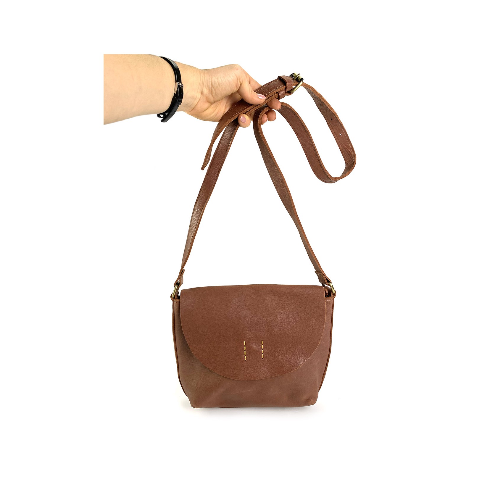 Жіноча шкіряна сумка через плече Marion коричнева