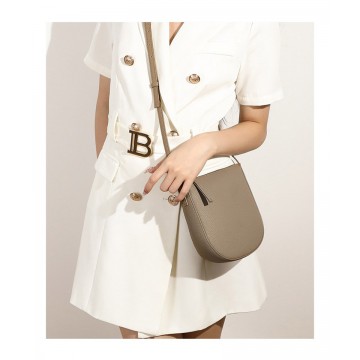 Жіноча шкіряна сумка через плече Cheryl бежева фото