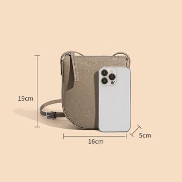 Жіноча шкіряна сумка через плече Cheryl бежева фото