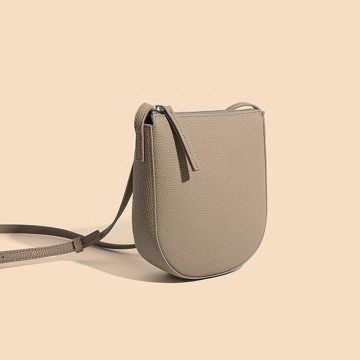 Жіноча шкіряна сумка через плече Cheryl бежева фото