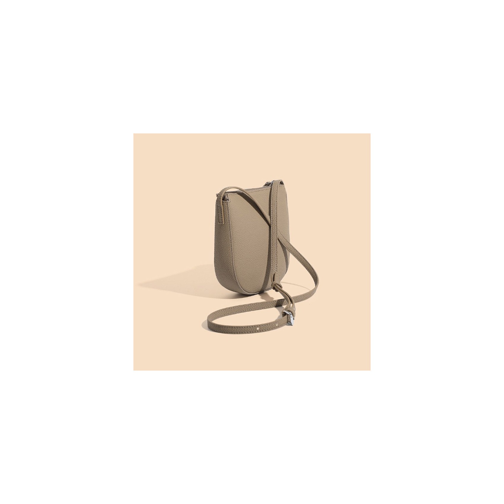 Женская кожаная сумка через плечо Cheryl бежевая