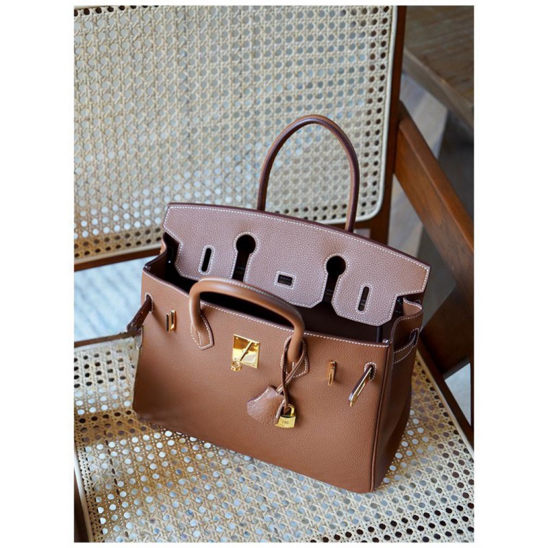 Женская кожаная сумка Brigitte 35 коричневая - 14 фото