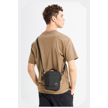 Мужская сумка барсетка через плечо Henry черная фото