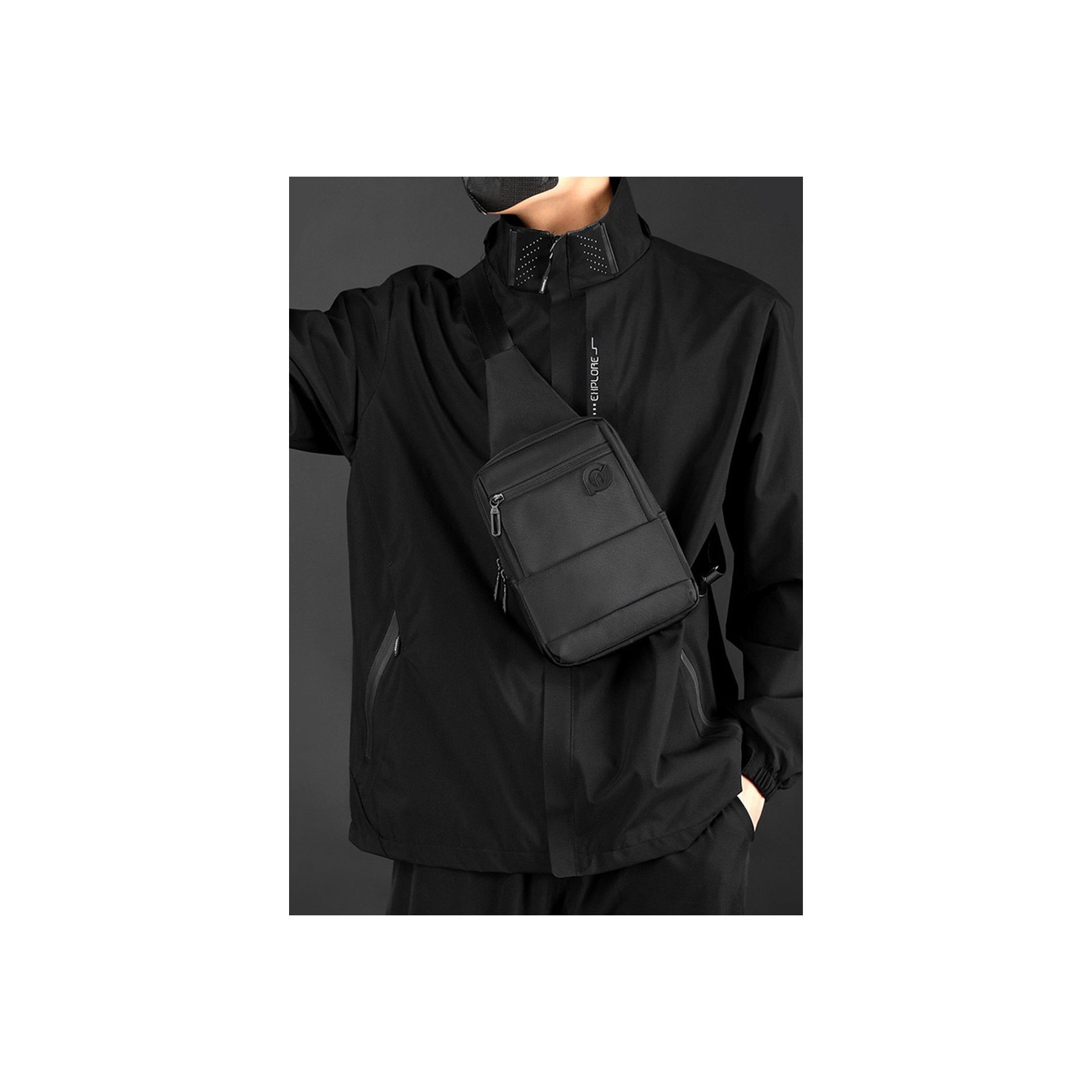 Мужская сумка слинг через плечо Felix черная