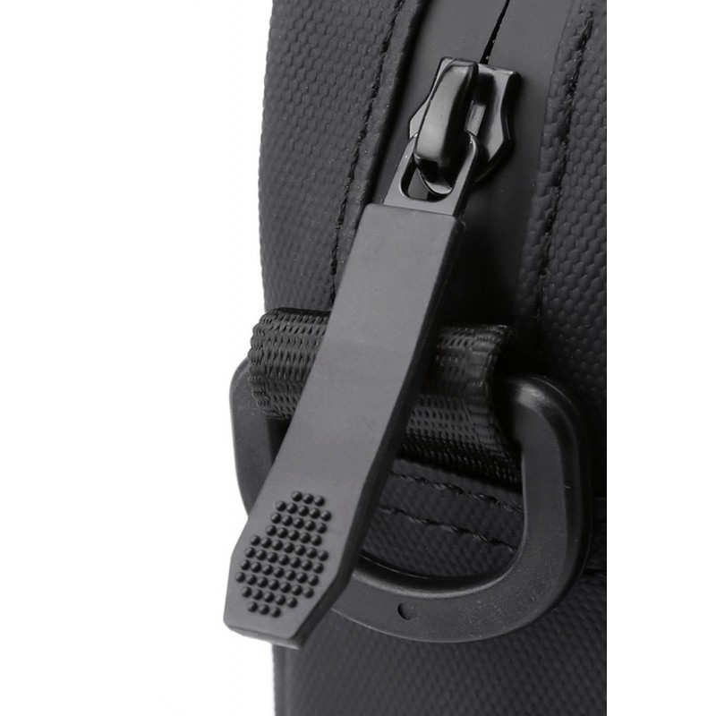 Мужская сумка барсетка Waltone через плечо черная - 14 фото