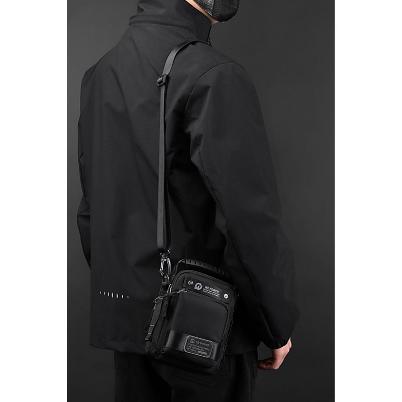 Чоловіча сумка барсетка Ewan через плече чорна - 3 фото