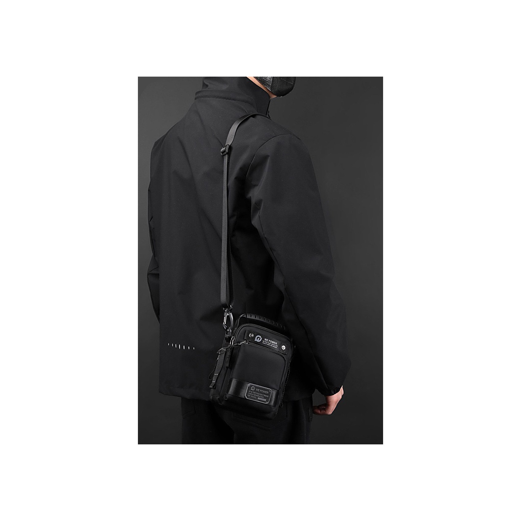 Чоловіча сумка барсетка Ewan через плече чорна