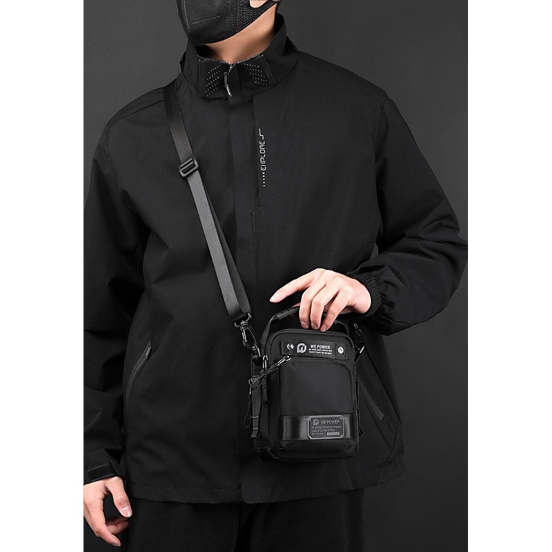 Мужская сумка барсетка Ewan через плечо черная - 4 фото