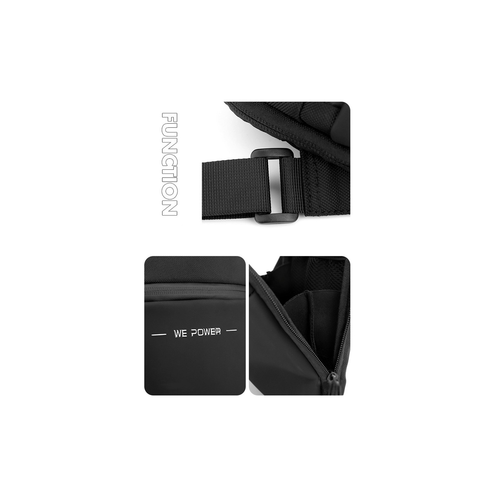 Мужская сумка барсетка WePower через плечо черная