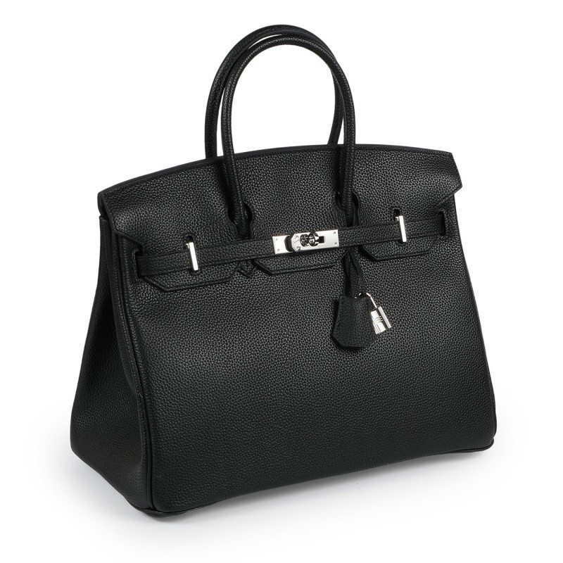 Жіноча шкіряна сумка Eloise 35 чорна - 1 фото