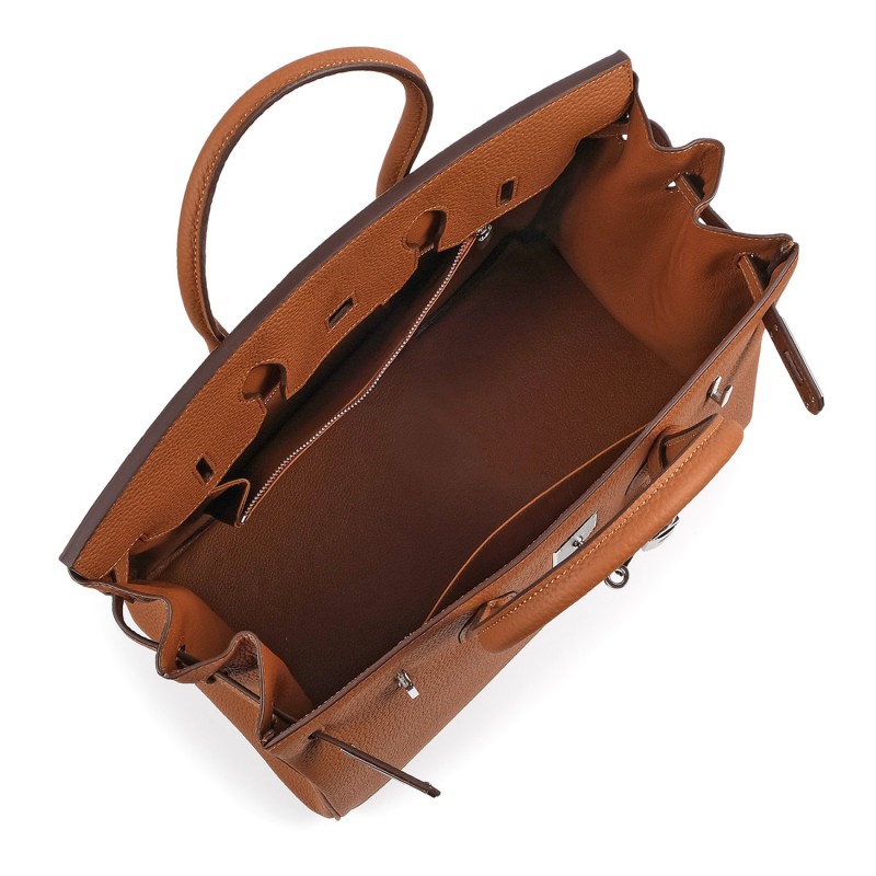 Женская кожаная сумка Eloise 35 коричневая - 4 фото