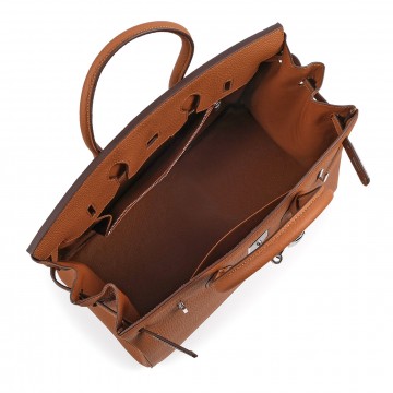 Женская кожаная сумка Eloise 35 коричневая фото