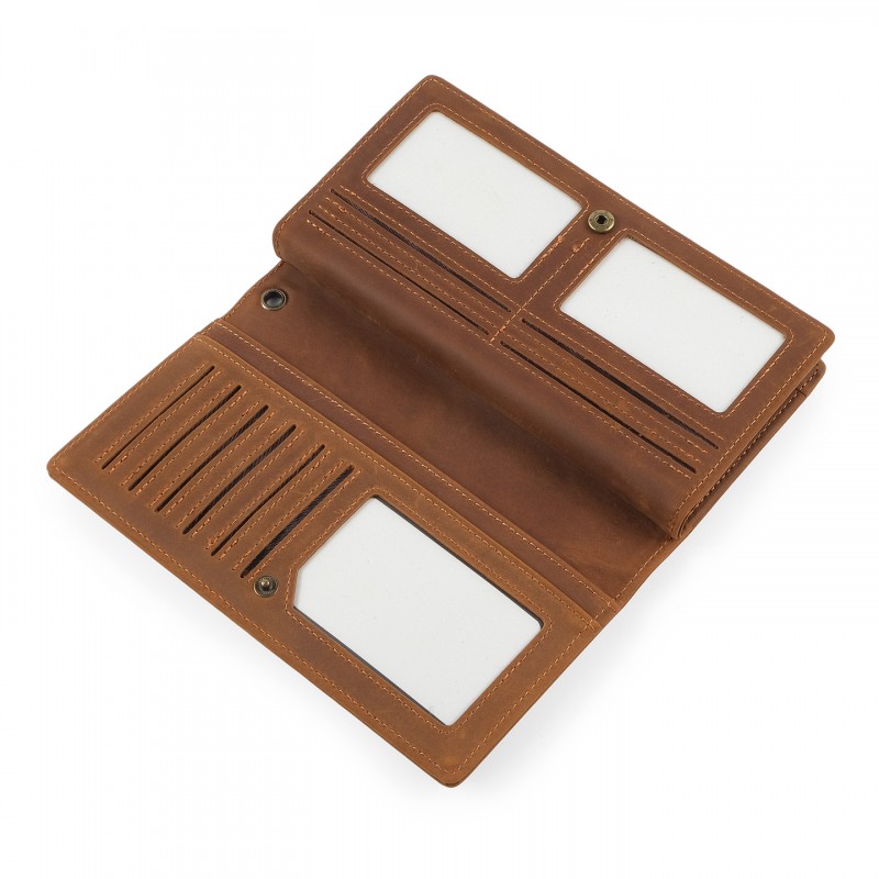 Мужское кожаное портмоне Nevada коричневое - 3 фото