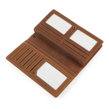 Чоловіче шкіряне портмоне Nevada коричневе фото