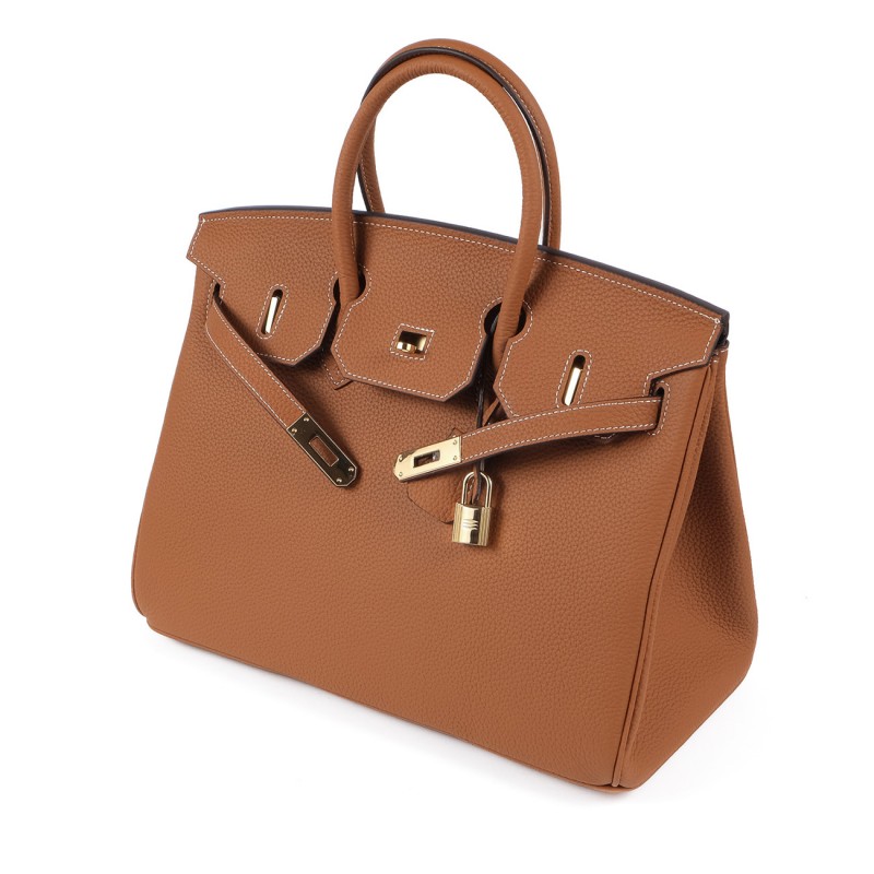 Жіноча шкіряна сумка Brigitte 35 коричнева - 2 фото