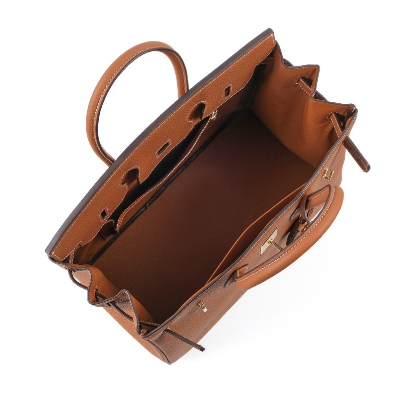 Женская кожаная сумка Brigitte 35 коричневая - 5 фото