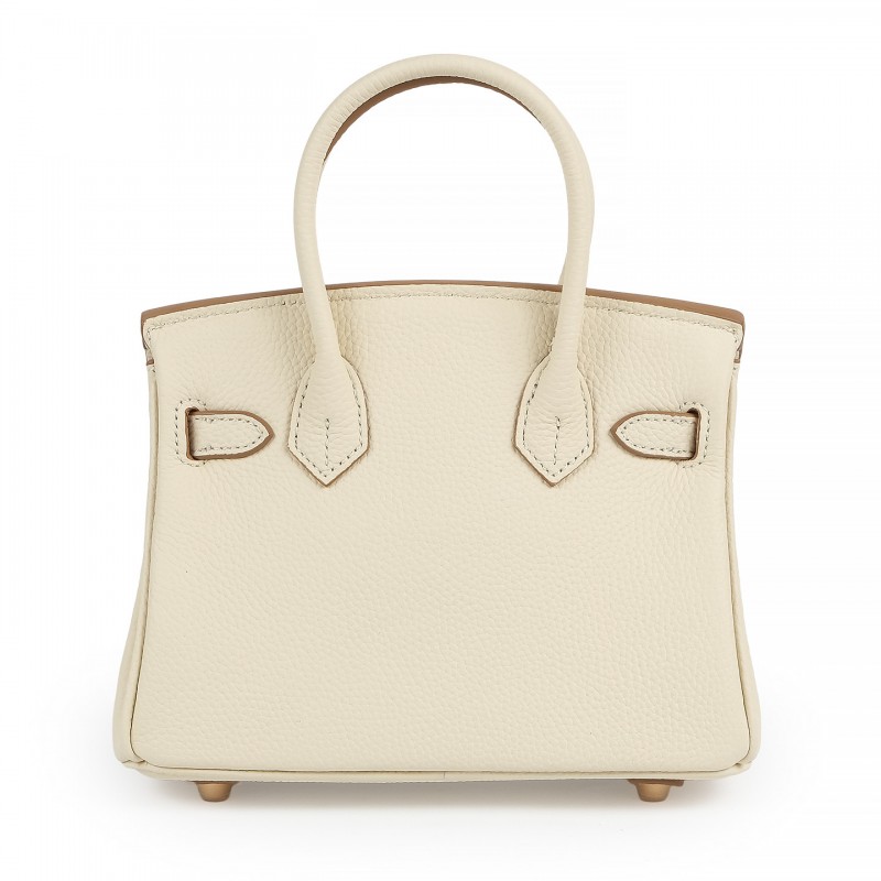 Жіноча шкіряна сумка Brigitte 20 молочна - 4 фото