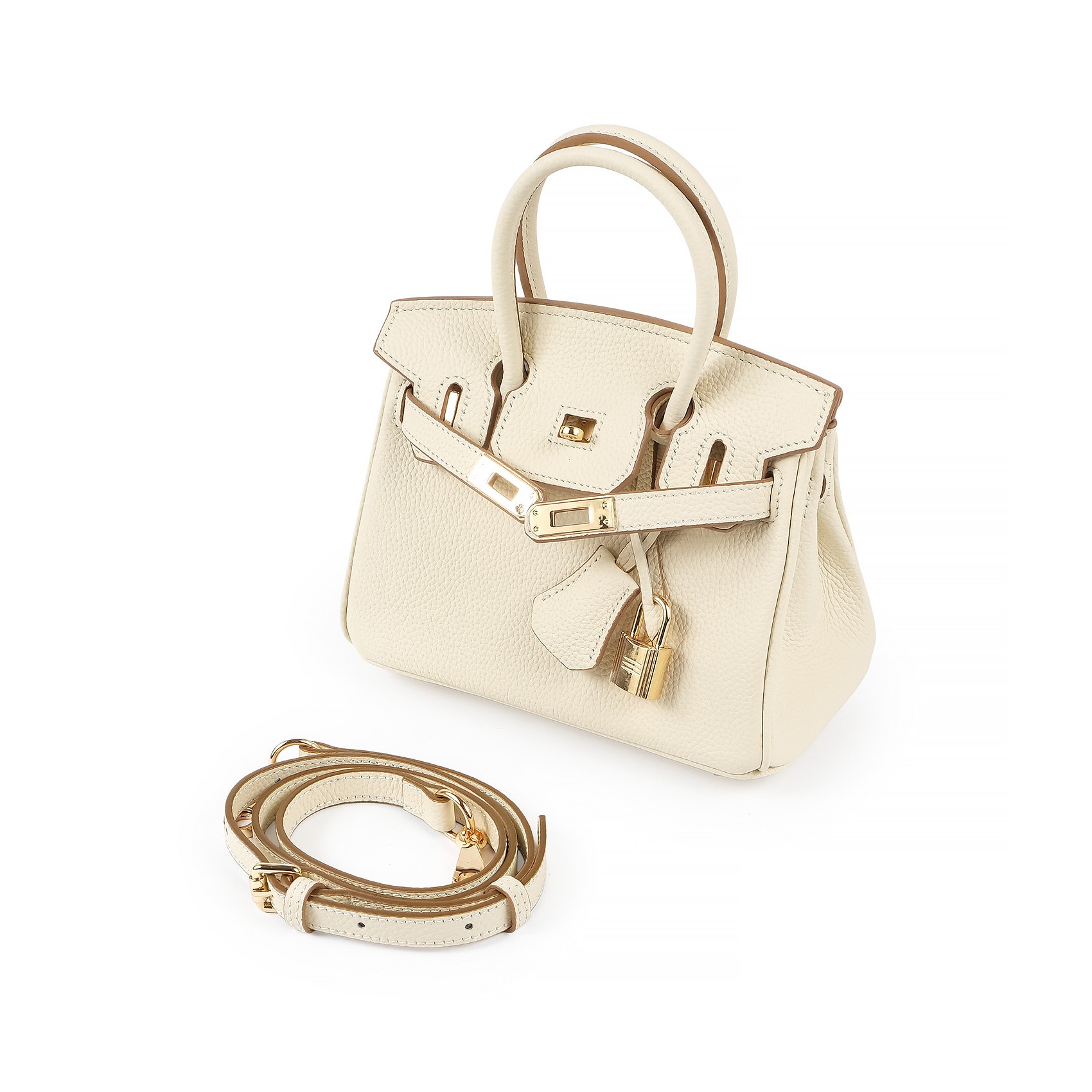 Жіноча шкіряна сумка Brigitte 20 молочна