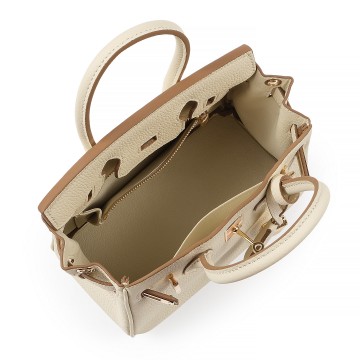 Жіноча шкіряна сумка Brigitte 20 молочна фото