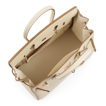 Жіноча шкіряна сумка Brigitte 30 молочна фото