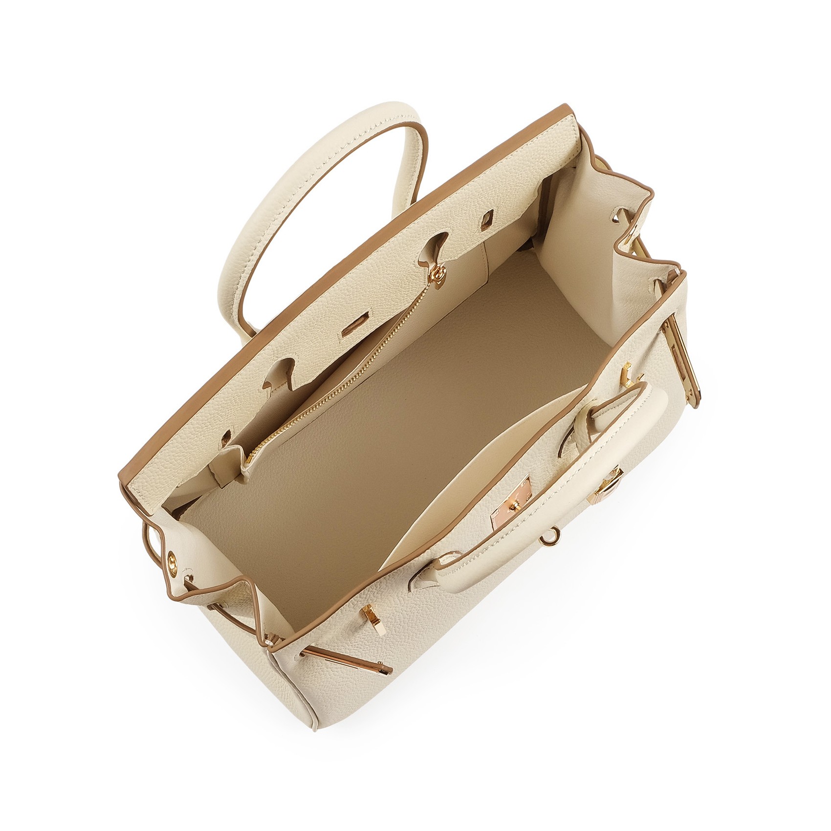 Жіноча шкіряна сумка Brigitte 30 молочна