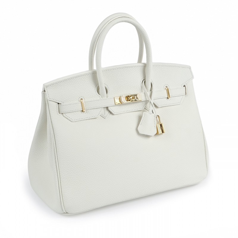 Жіноча шкіряна сумка Brigitte 35 біла - 1 фото