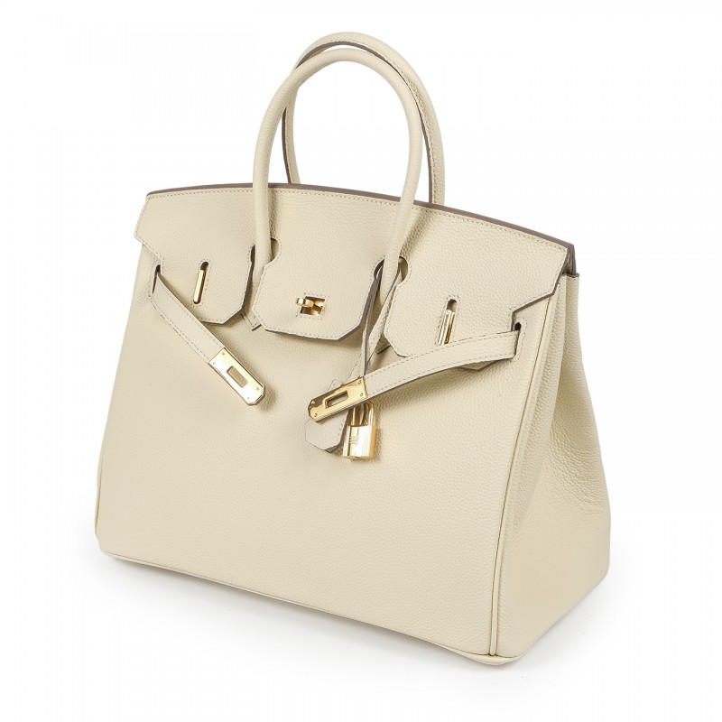 Жіноча шкіряна сумка Brigitte 35 молочна - 2 фото