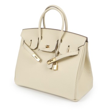 Жіноча шкіряна сумка Brigitte 35 молочна фото