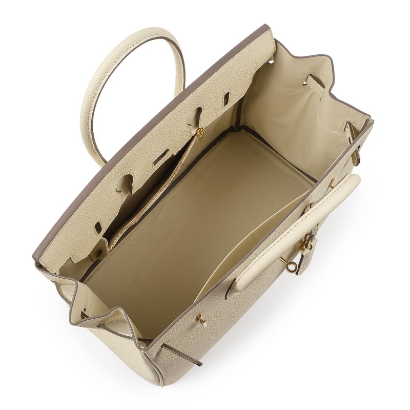 Женская кожаная сумка Brigitte 35 молочная - 4 фото