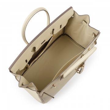 Жіноча шкіряна сумка Brigitte 35 молочна фото