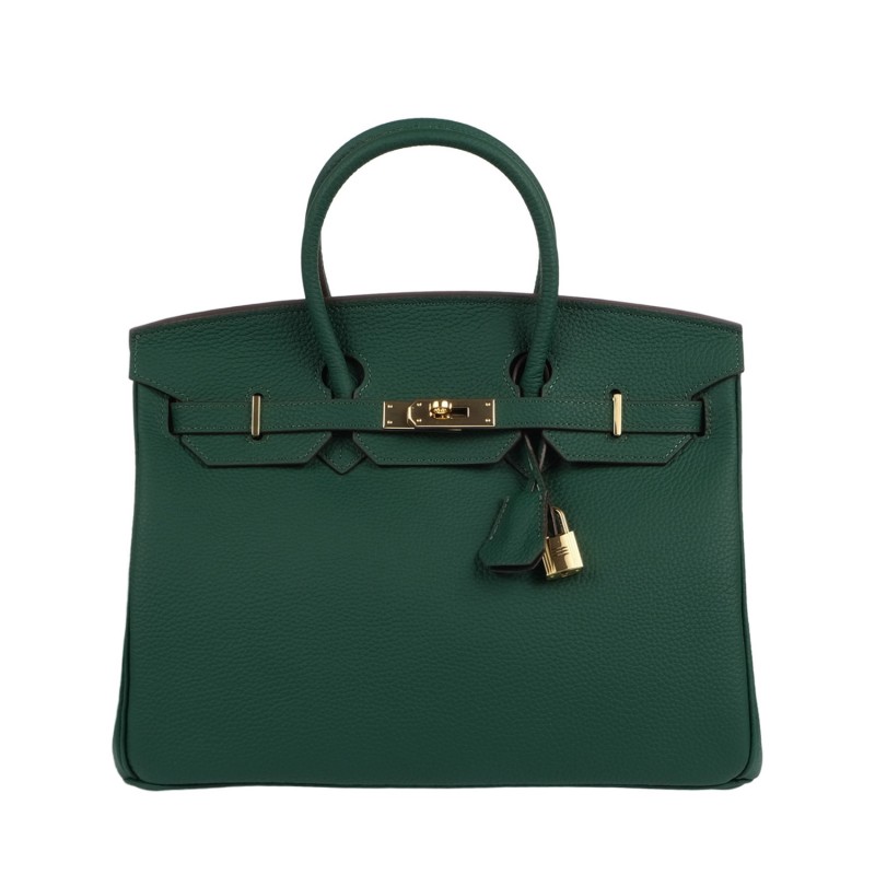 Женская кожаная сумка Brigitte 35 темно-зеленая