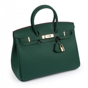 Женская кожаная сумка Brigitte 35 темно-зеленая