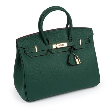 Женская кожаная сумка Brigitte 35 темно-зеленая фото