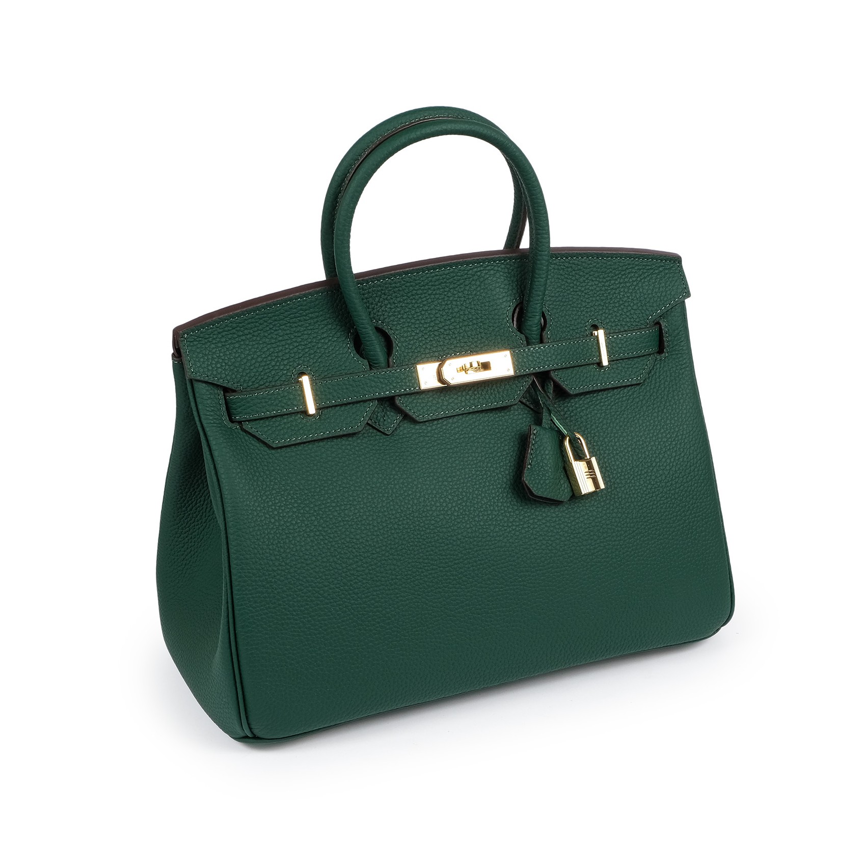 Женская кожаная сумка Brigitte 35 темно-зеленая