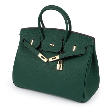 Женская кожаная сумка Brigitte 35 темно-зеленая фото