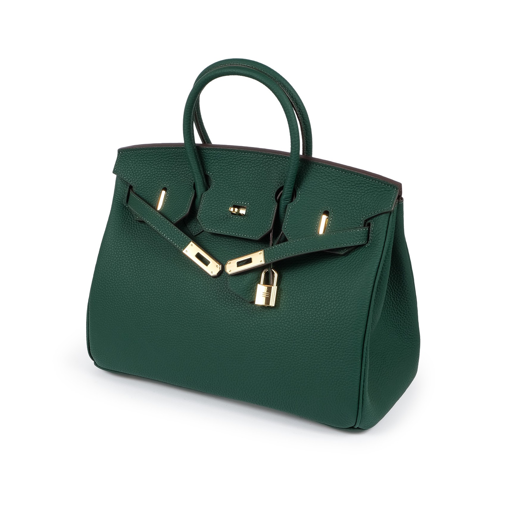 Женская кожаная сумка Brigitte 35 темно-зеленая