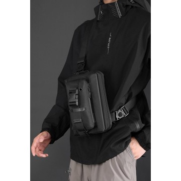 Мужская сумка слинг WePower через плечо черная фото