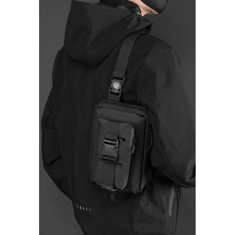 Мужская сумка слинг WePower через плечо черная - 1 фото