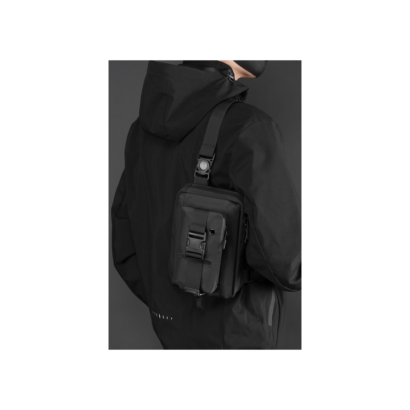 Мужская сумка слинг WePower через плечо черная